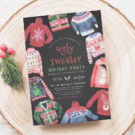 Ugly Sweater | kerstfeestdag in Chalkboard Kaart