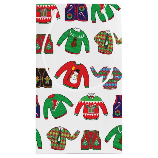 Ugly Sweater Kerstfeestdag Klein Cadeauzakje (Achterkant)