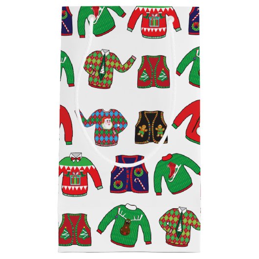 Ugly Sweater Kerstfeestdag Klein Cadeauzakje (Voorkant)