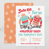Ugly Sweater Kerstfeestelijke uitnodiging (Voorkant / Achterkant)