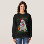 Ugly Sweater kerstlampjes English Bulldog Dog (Voorkant volledig)
