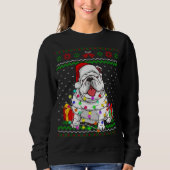 Ugly Sweater kerstlampjes English Bulldog Dog (Voorkant)