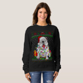 Ugly Sweater kerstlampjes English Bulldog Dog (Voorkant volledig)