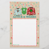 Ugly Sweater Kerstmis Baby shower Advice (Voorkant)
