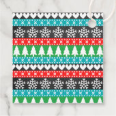 Ugly Sweater Kerstmis Baby shower Bedankjes Labels (Achterkant)