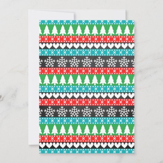 Ugly Sweater Kerstmis Baby shower Bedankkaart (Achterkant)