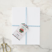 Ugly Sweater Kerstmis Baby shower Cadeaulabel (Met Touw)