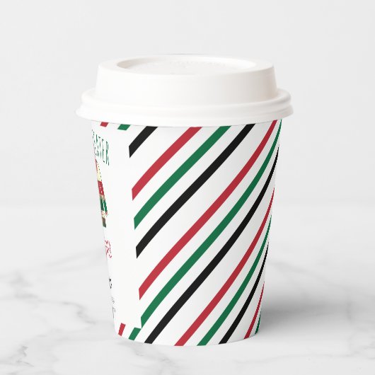 Ugly Sweater Kerstmis Baby shower Papieren Bekers (Links)