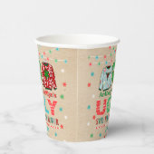 Ugly Sweater Kerstmis Baby shower Papieren Bekers (Rechts)