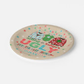 Ugly Sweater Kerstmis Baby shower Papieren Bordje (Gekanteld)