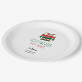 Ugly Sweater Kerstmis Baby shower Papieren Bordje (Gekanteld)