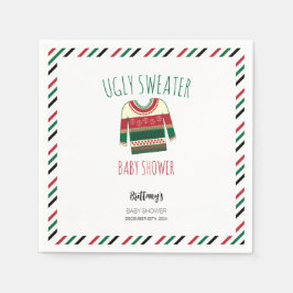 Ugly Sweater Kerstmis Baby shower Servet