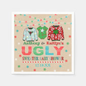 Ugly Sweater Kerstmis Baby shower Servet (Voorkant)