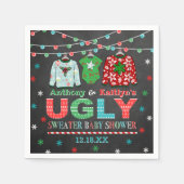 Ugly Sweater Kerstmis Baby shower Servet (Voorkant)