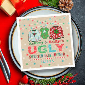 Ugly Sweater Kerstmis Baby shower Servet