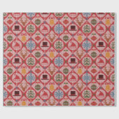 Ugly Sweater Kerstmis Cadeaupapier (Vlak)