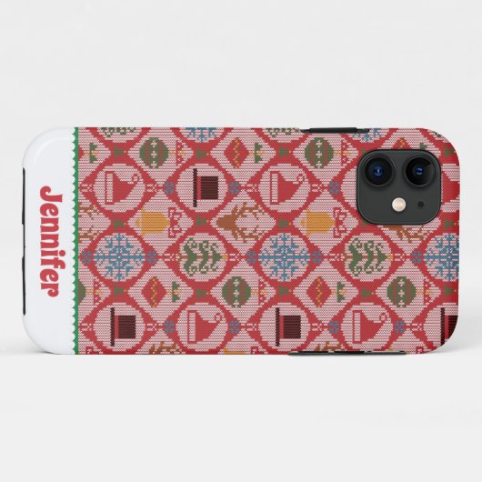 Ugly Sweater Kerstmis Case-Mate iPhone Case (Achterkant (horizontaal))