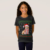 Ugly Sweater Kerstmis Corgi Dog Santa Reindeer T-shirt (Voorkant volledig)