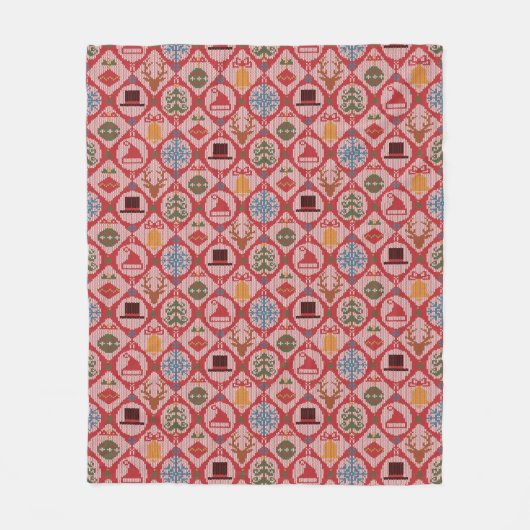 Ugly Sweater Kerstmis Fleece Deken (Voorkant)