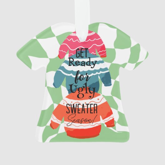 Ugly Sweater Kerstmis Ornament (achterkant)