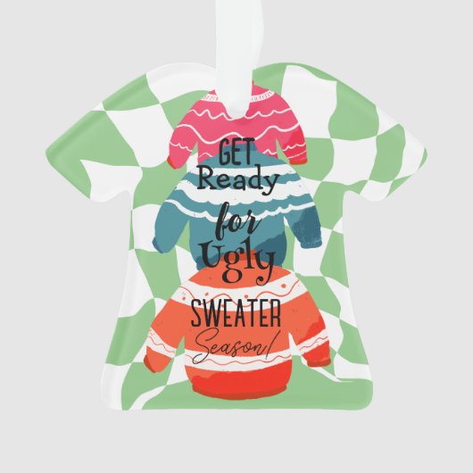 Ugly Sweater Kerstmis Ornament (voorkant)