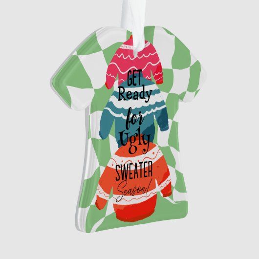 Ugly Sweater Kerstmis Ornament (voorkant)