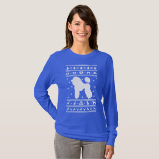 Ugly Sweater Kerstmis Poodle Dog T-shirt