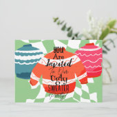 Ugly Sweater Kerstparty Kaart (Staand voorkant)