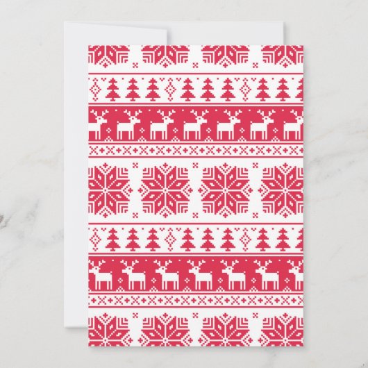 Ugly Sweater Kerstparty Kaart (Achterkant)