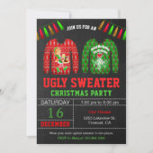 Ugly Sweater Kerstparty Kaart (Voorkant)