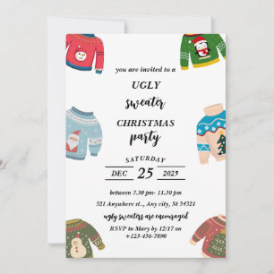 Ugly Sweater Kerstparty Kaart