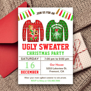 Ugly Sweater Kerstparty Kaart