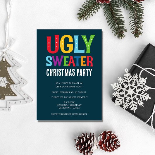 Ugly Sweater Kerstparty Kaart