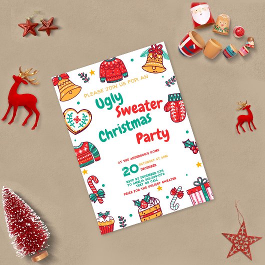 Ugly Sweater Kerstparty Kaart