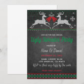 Ugly Sweater Kerstparty Kaart (Voorkant / Achterkant)