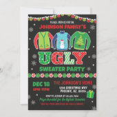 Ugly Sweater Kerstparty Kaart (Voorkant)