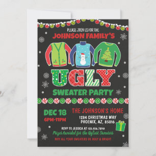 Ugly Sweater Kerstparty Kaart