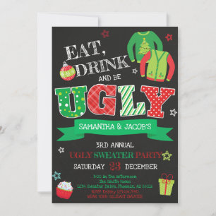 Ugly Sweater Kerstparty Kaart