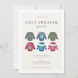 Ugly Sweater Kerstparty nodigt uit Kaart