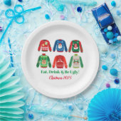 Ugly Sweater Kerstparty Papieren Bordje (Feest)