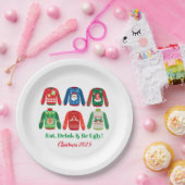 Ugly Sweater Kerstparty Papieren Bordje (Feest)