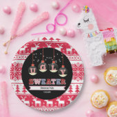 Ugly Sweater Kerstparty Papieren Bordje (Feest)