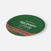 Ugly Sweater Kerstparty, persoonlijk Papieren Bordje (Gekanteld)