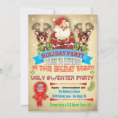 Ugly Sweater Kerstparty Poster nodigt uit Kaart (Voorkant)