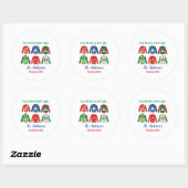 Ugly Sweater Kerstparty Ronde Sticker (Vel)