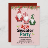 Ugly Sweater Kerstparty Uitnodiging (Voorkant / Achterkant)
