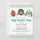 Ugly Sweater Kerstparty Uitnodiging (Voorkant)