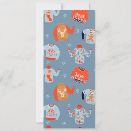 Ugly Sweater Kerstparty Uitnodiging (Achterkant)