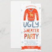 Ugly Sweater Kerstparty Uitnodiging (Voorkant / Achterkant)