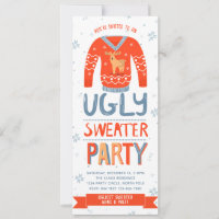Ugly Sweater Kerstparty Uitnodiging
